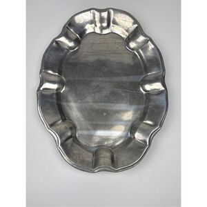 Vintage Wilton Armetale Chippendale Oval Pewter Serving Tray Platter 17.5in Larg